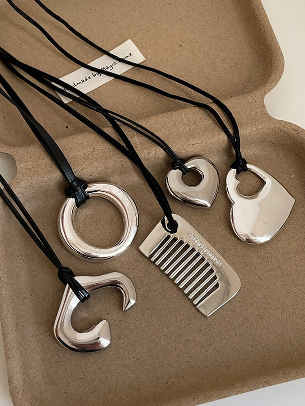 黑色繩索圖案項鍊_BDHL7440