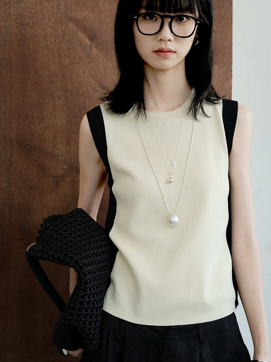 撞色無袖上衣_BDHL7593