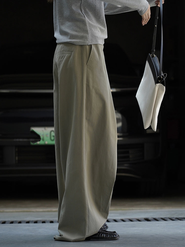 Diagonal-Belt Wide-Leg Pants_BDHL7769