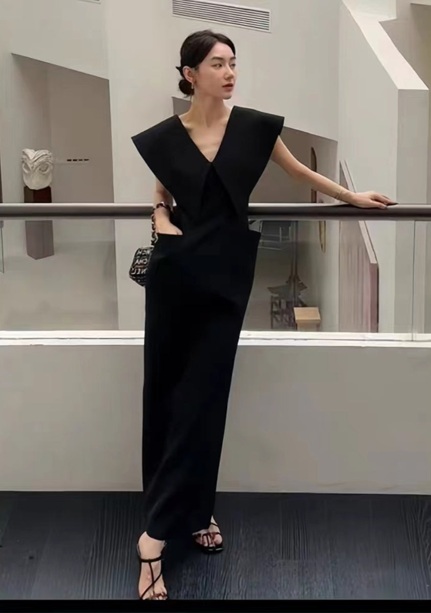 大領黑色無袖洋裝_BDHL7570