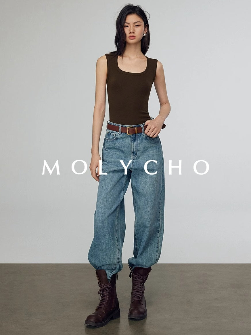 Wide Strap Sleeveless Tops_BDHL7412