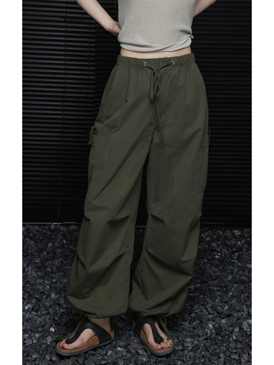 Military Green American Wide Pants_BDHL5897