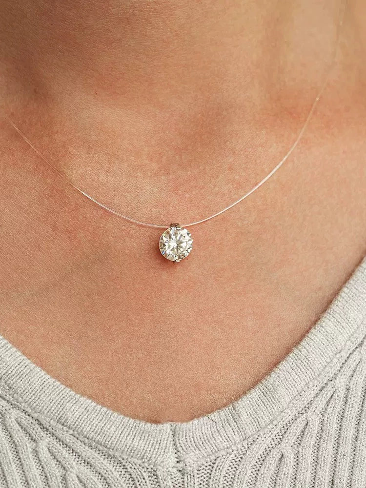 Moissanite Invisible Necklace_BDHL7679