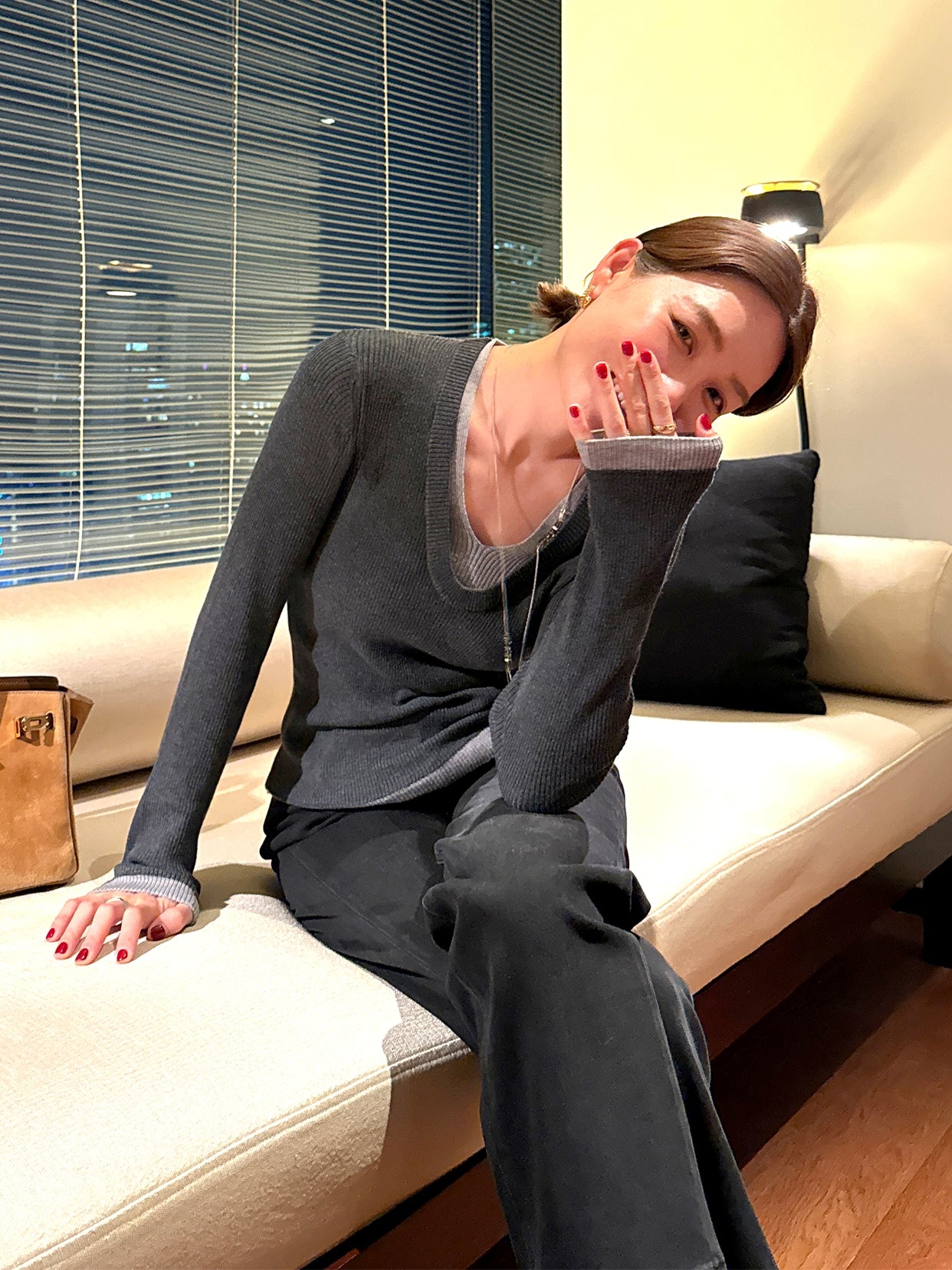 假兩件式修身針織_BDHL7840