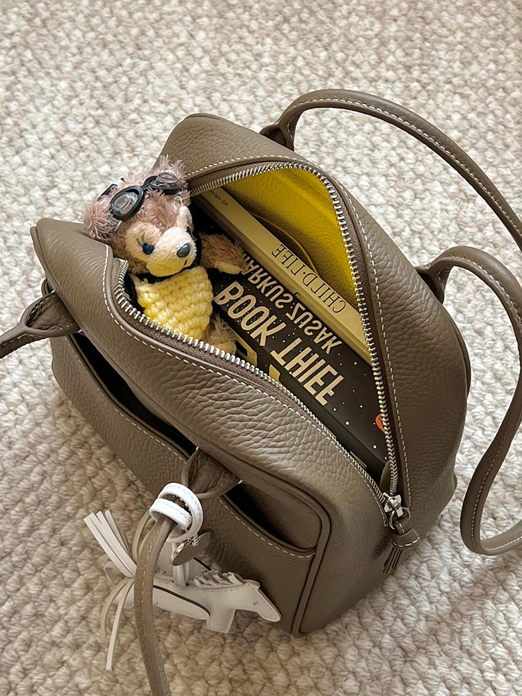 Gray Compact Tote Bag_BDHL7810