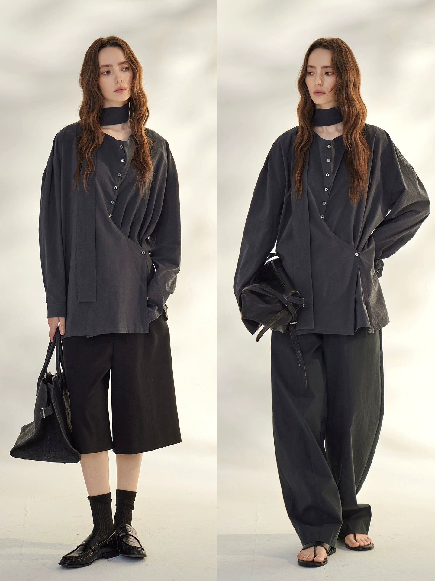 蝴蝶結繫帶垂墜上衣_BDHL7667