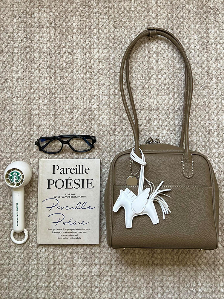 Gray Compact Tote Bag_BDHL7810