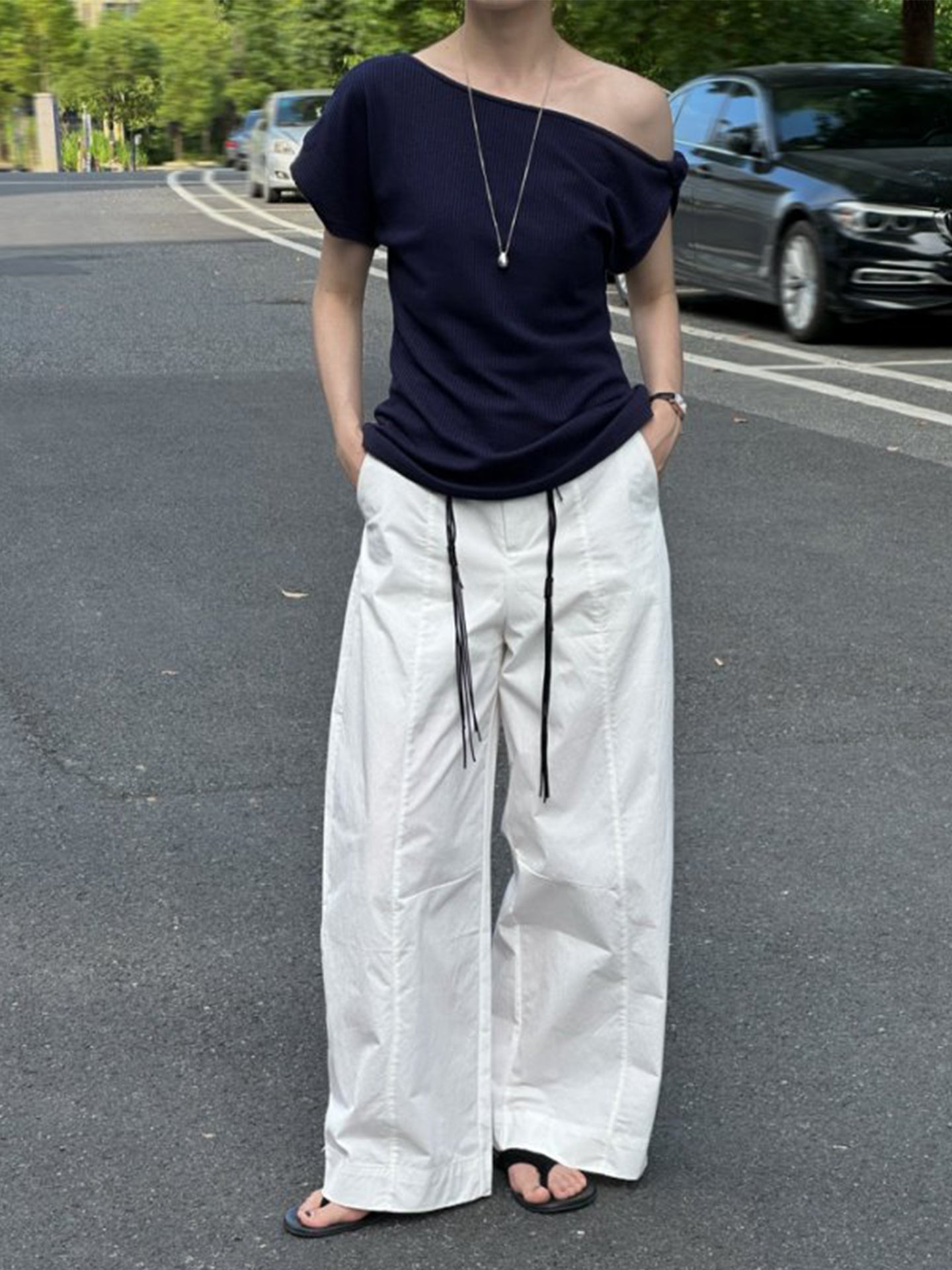 斜肩扭紋T卹_BDHL7529