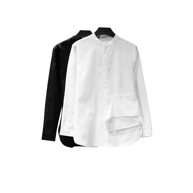 One Side Ruffle Shirt_HL3571