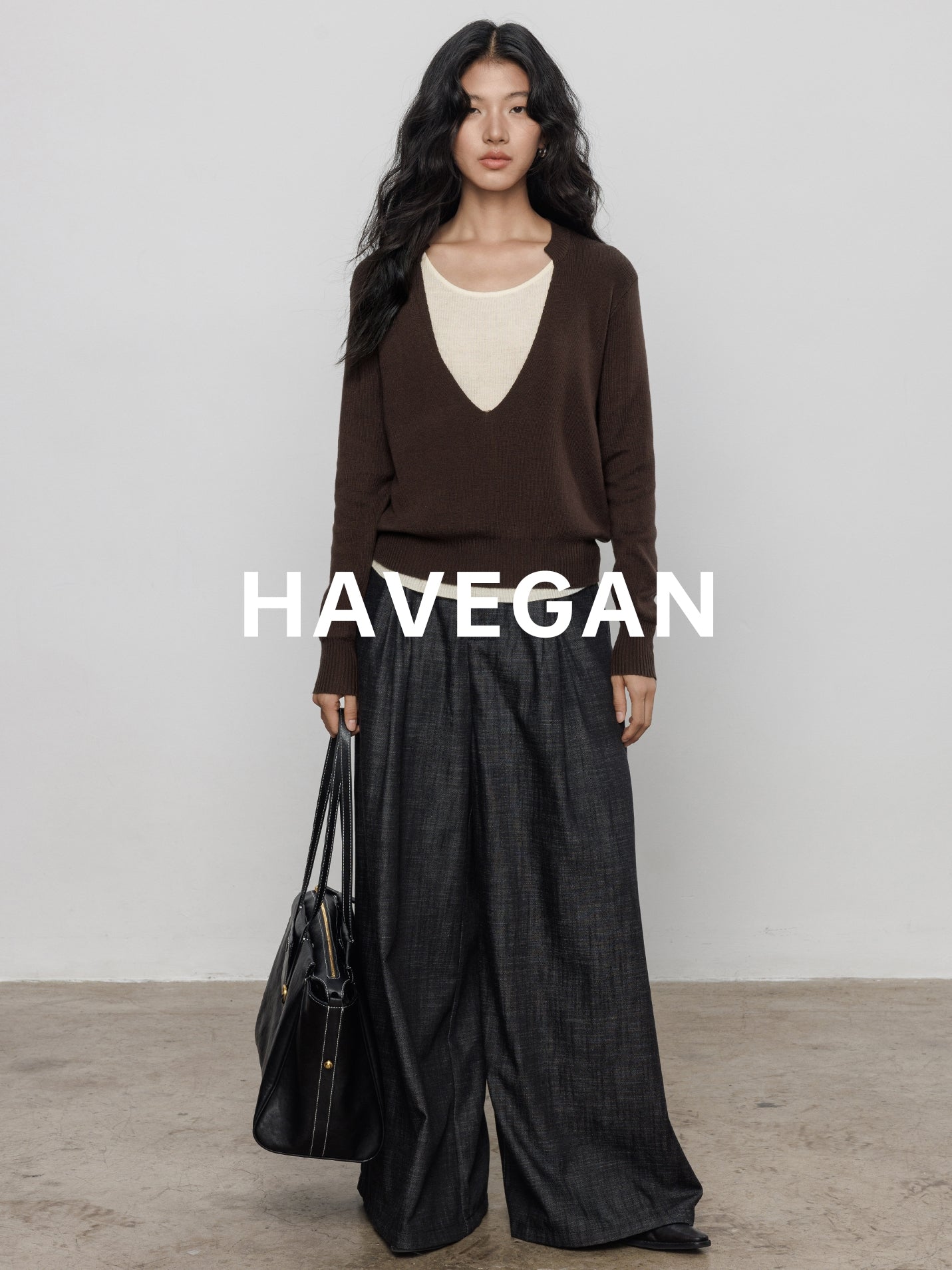 V-Neck Two-Piece Style Tops_BDHL7700
