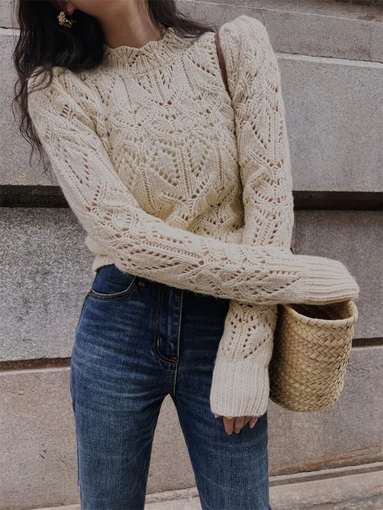 鏤空套頭短針織衫_BDHL7111