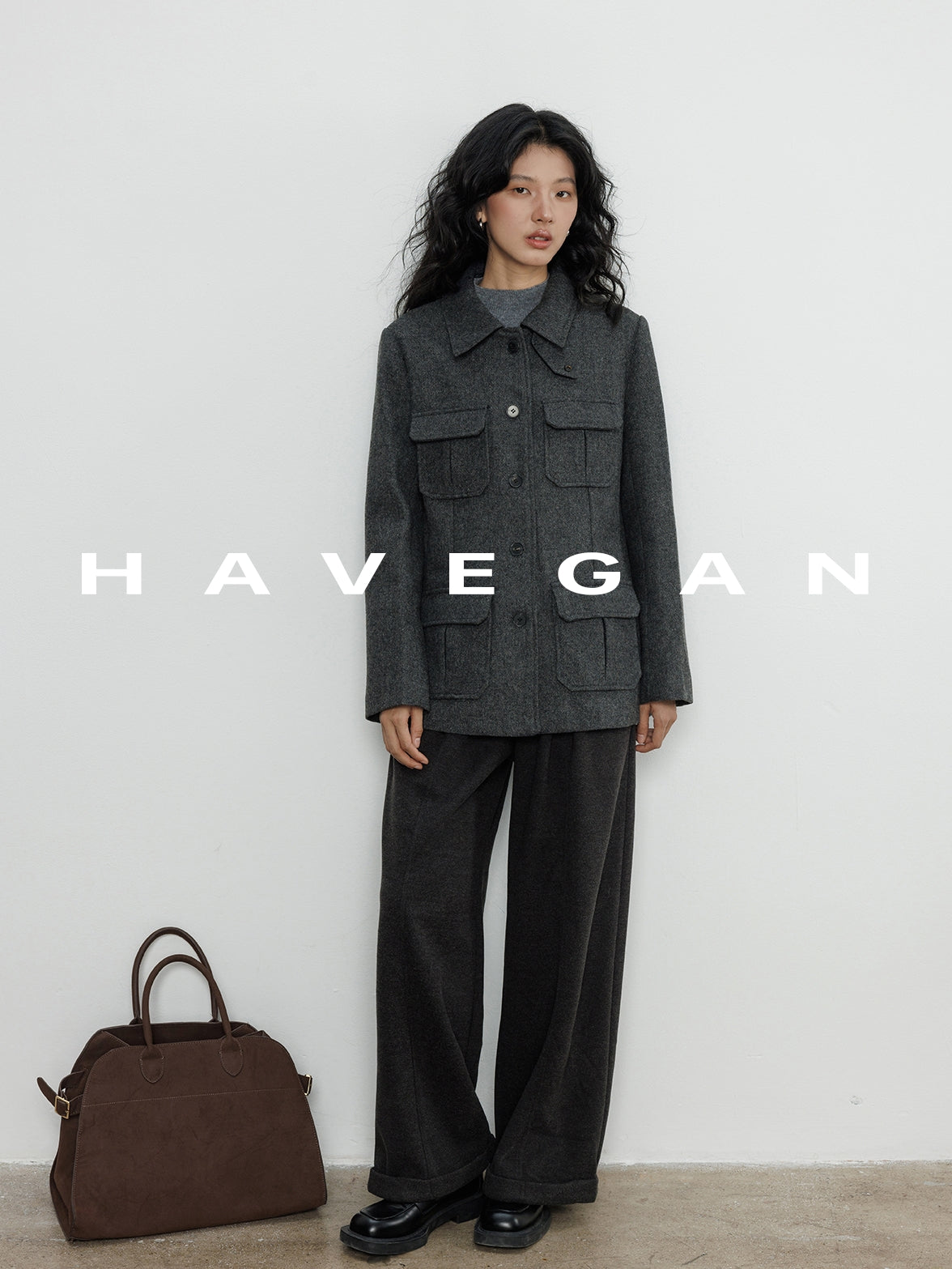 翻領中長版大衣_BDHL7888