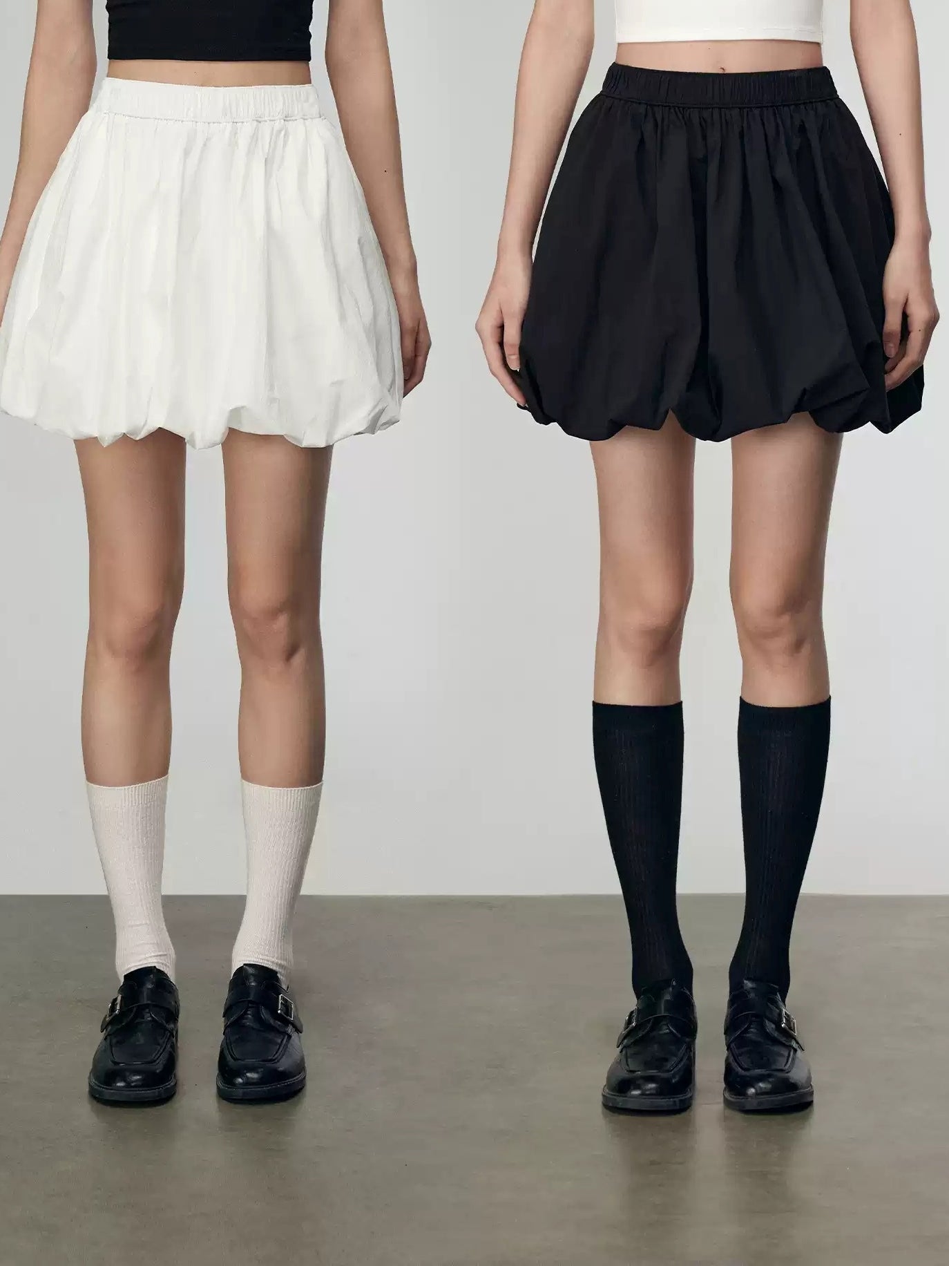 A字泡泡褶裙_BDHL7207