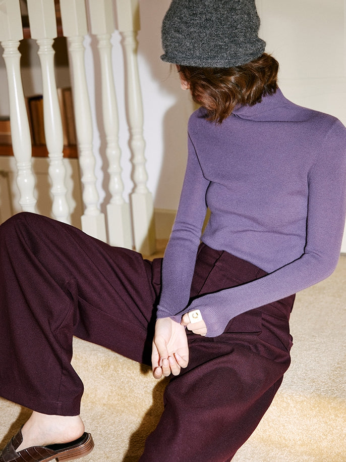 Simple Turtleneck Slim Knit_BDHL6757