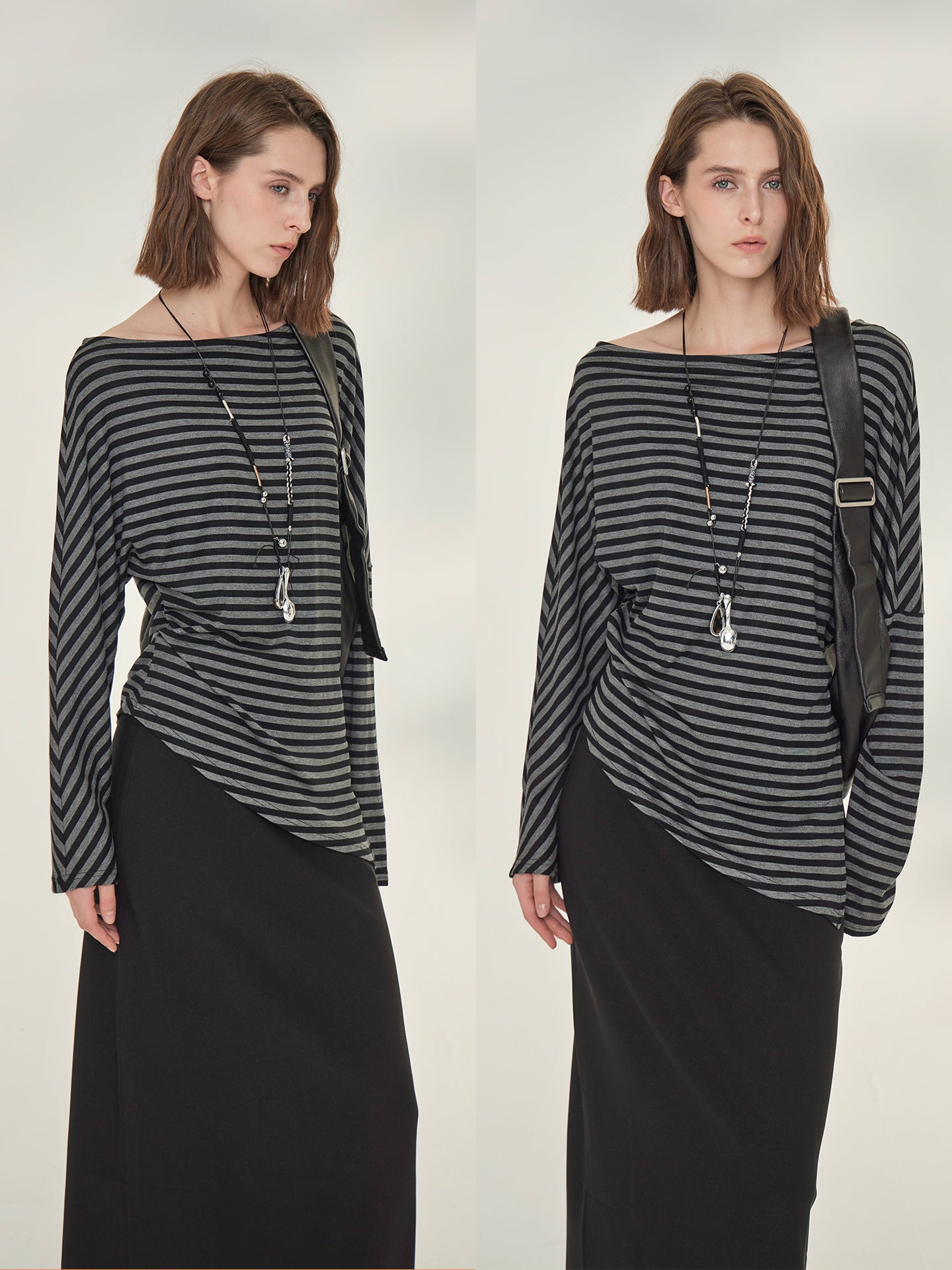 條紋上衣或彈性修身裙_BDHL7739