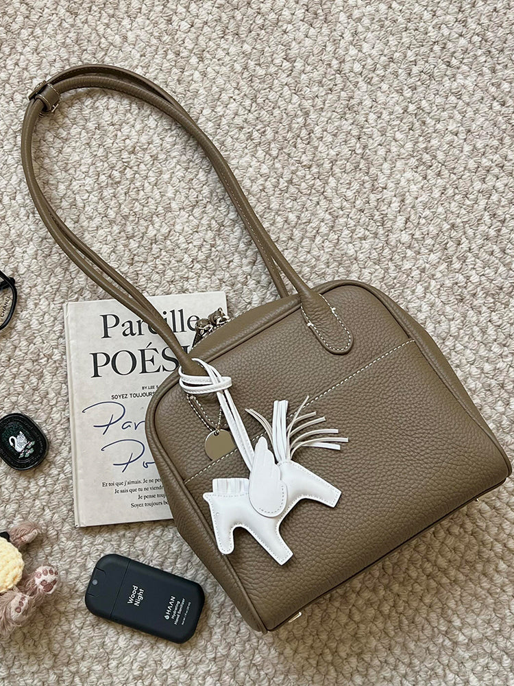 Gray Compact Tote Bag_BDHL7810