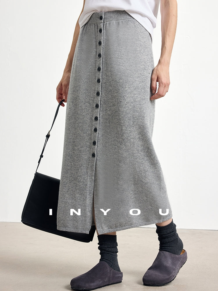 前扣修身針織裙_BDHL7749