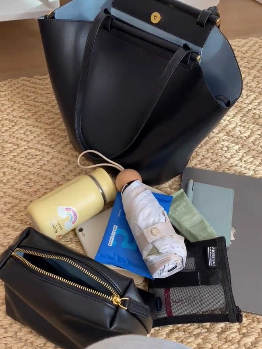 黑色夾扣手提包_BDHL7809