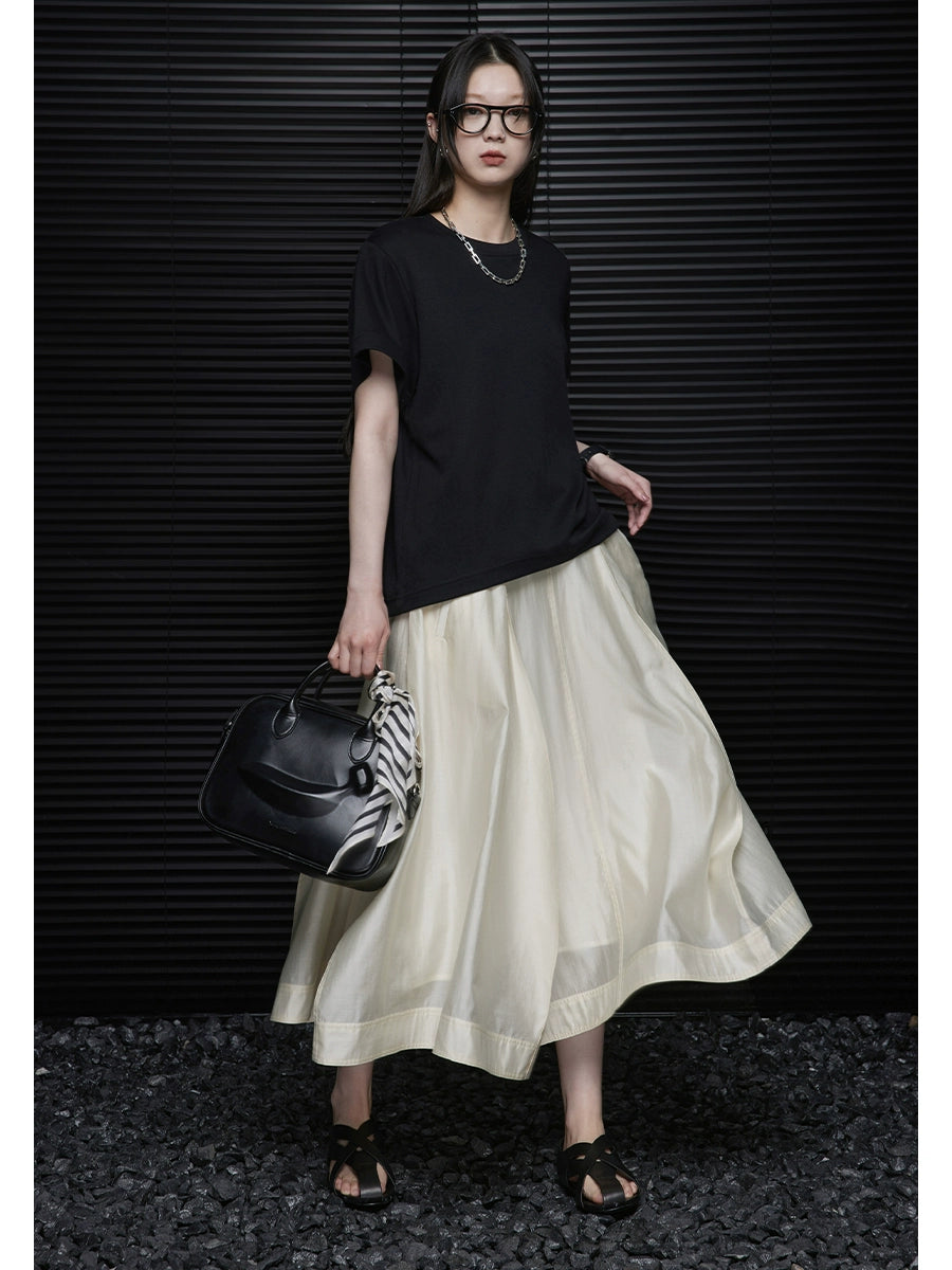 Irregular long a-line skirt_BDHL5822