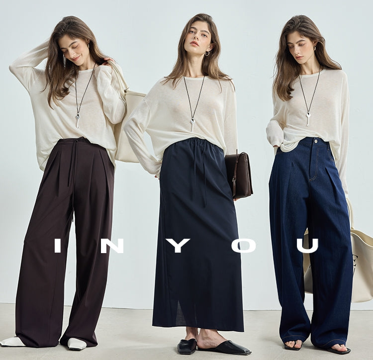 圓領寬鬆針織上衣_BDHL7752