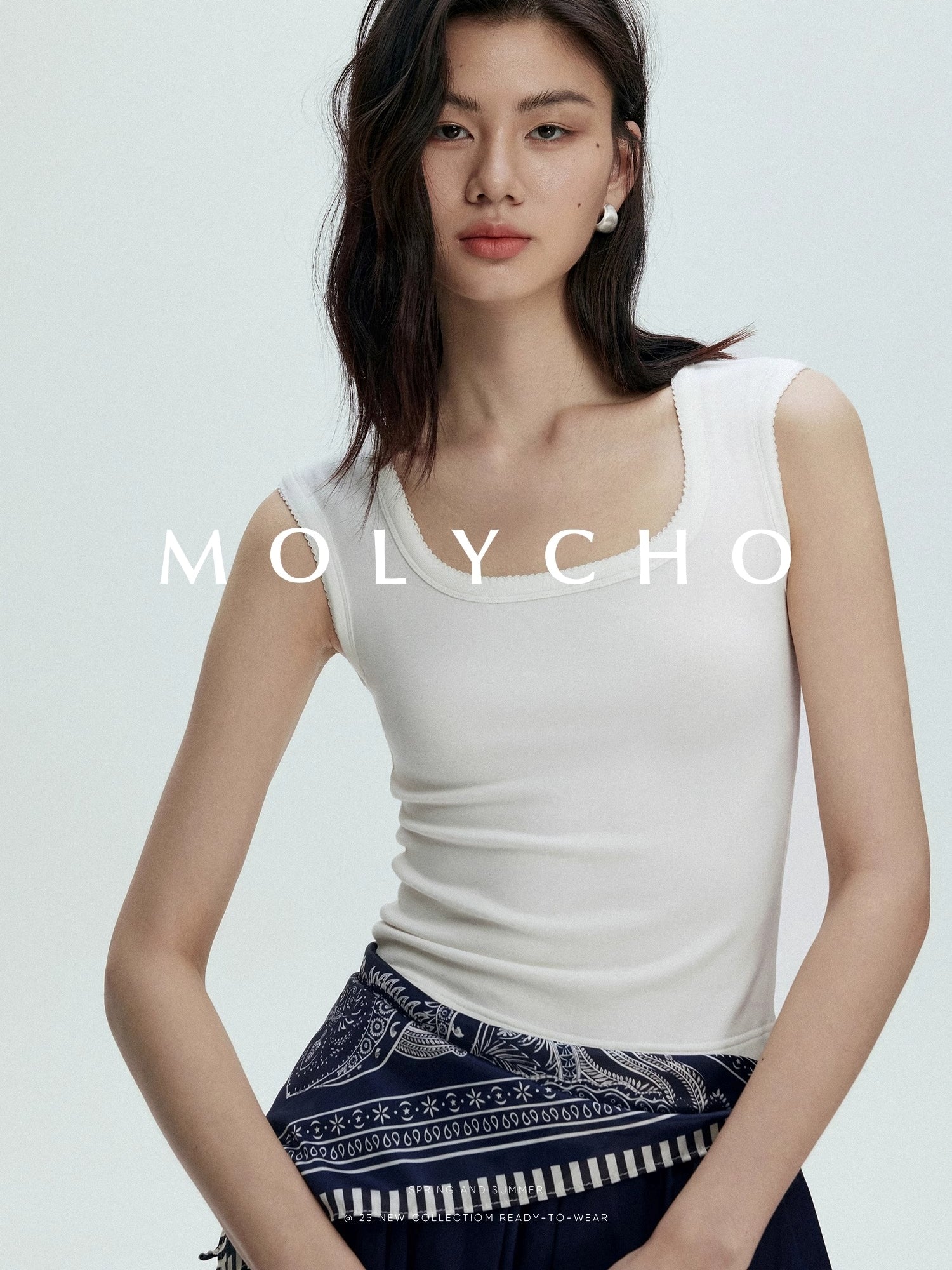 Wide Strap Sleeveless Tops_BDHL7412