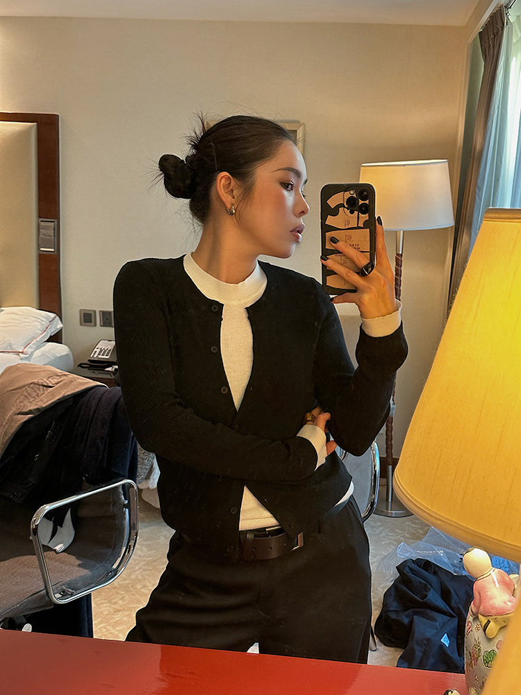 仿兩件式針織上衣_BDHL6817