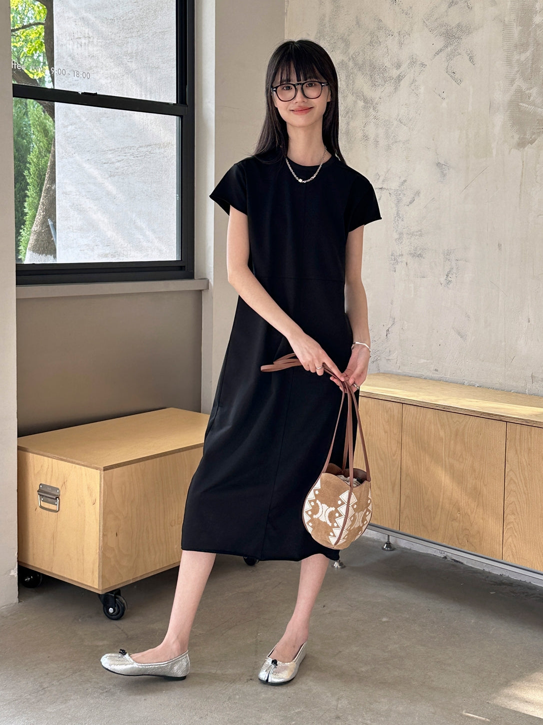 露背開衩連身裙_BDHL7594