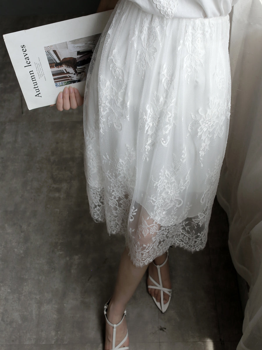 魚尾蕾絲長裙_BDHL7659