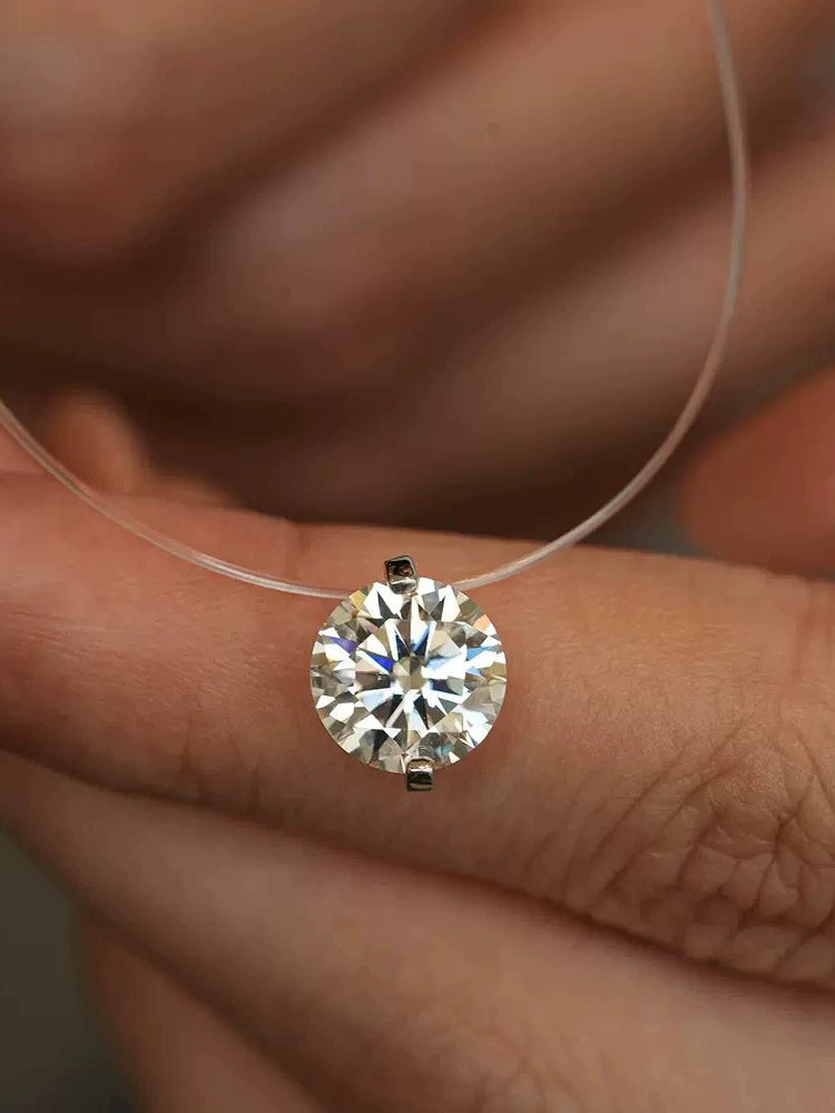 Moissanite Invisible Necklace_BDHL7679