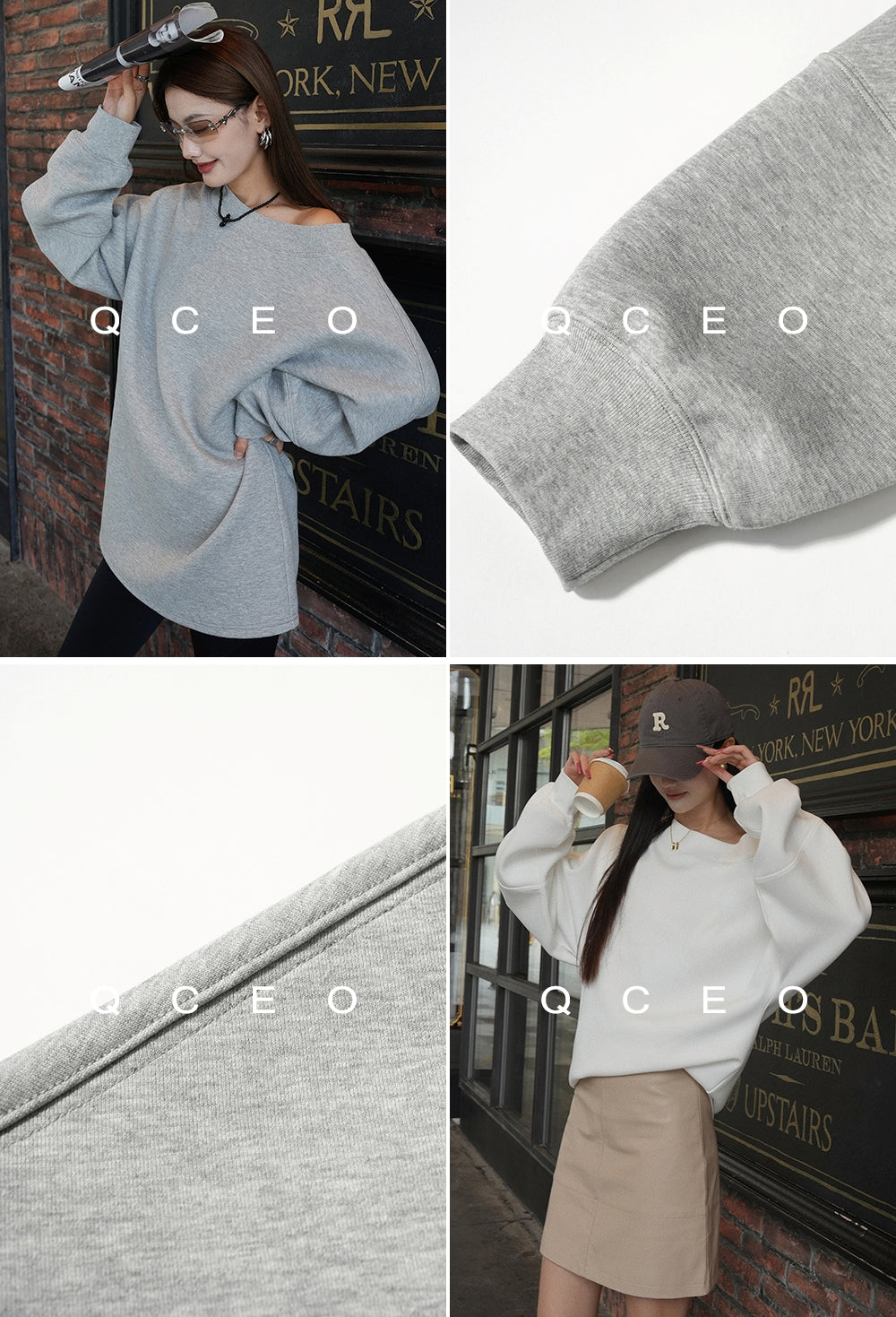 Loose One-Shoulder Sweatshirt_BDHL7743