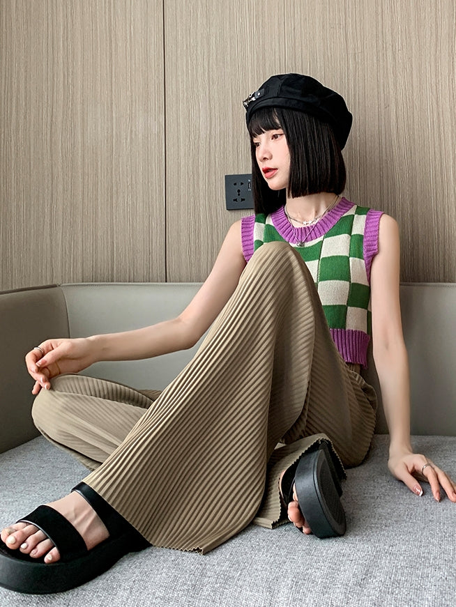 褶皺垂墜直筒褲_BDHL7217