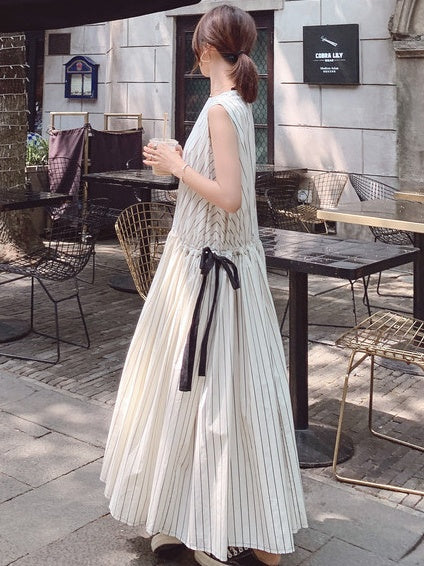 Striped Ribbon Dress_HL3653