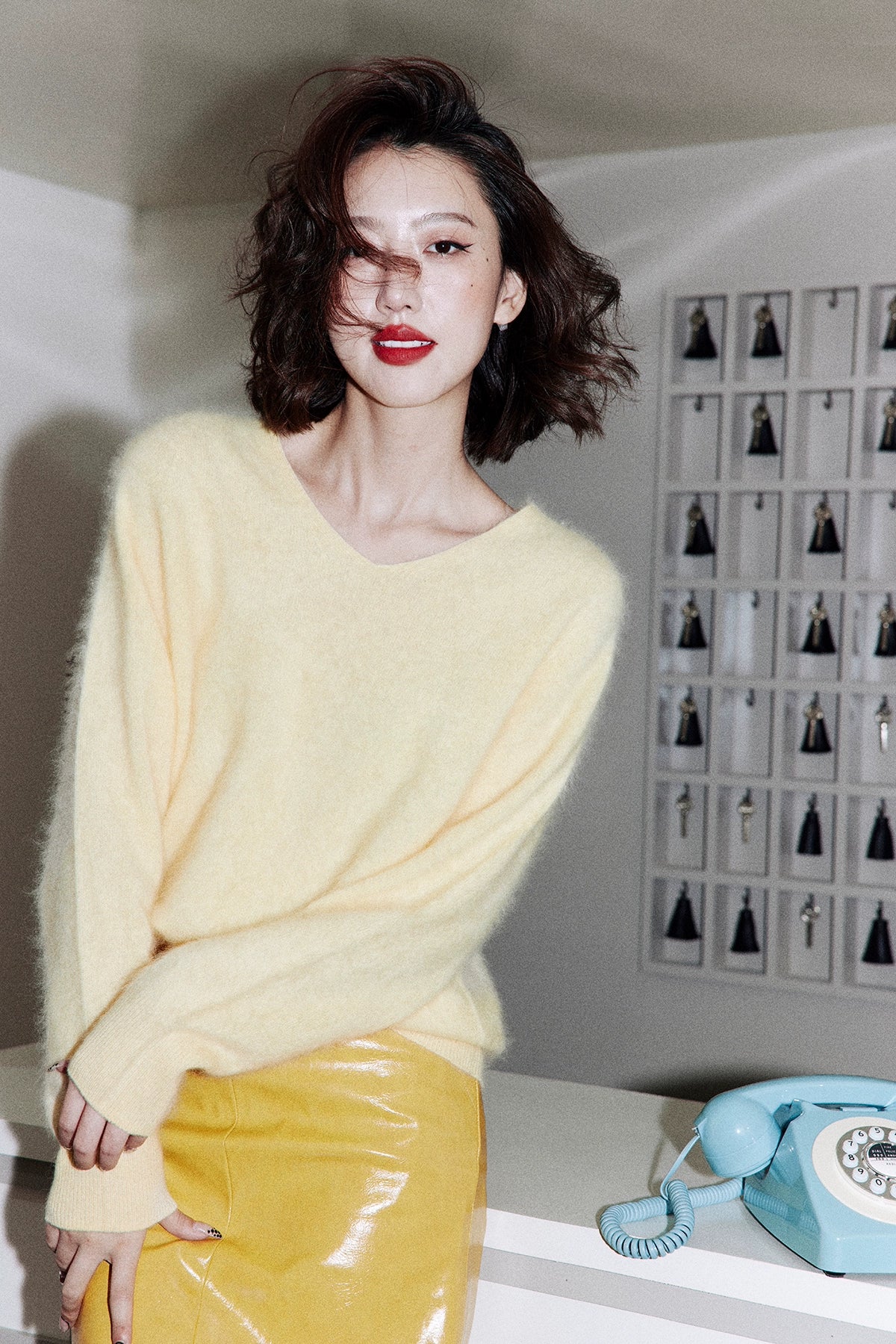 Brushed Knit V-Neck Top Or Round Neck Top Or Cardigan_BDHL7759