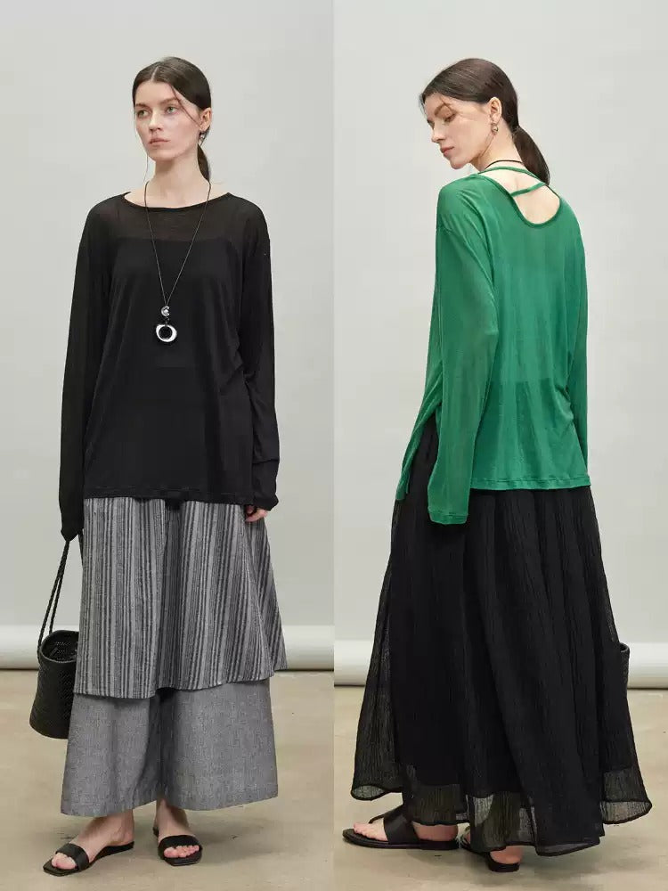 寬鬆慵懶透氣針織上衣_BDHL7336