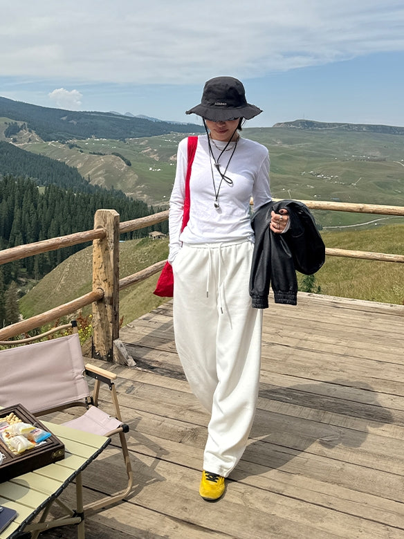 修身圓領長袖上衣_BDHL7665