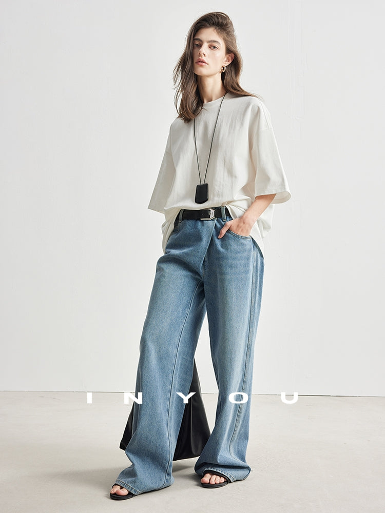 高腰闊腿牛仔褲_BDHL7717