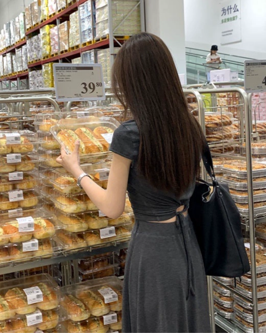 短袖上衣和長裙套裝_BDHL7553