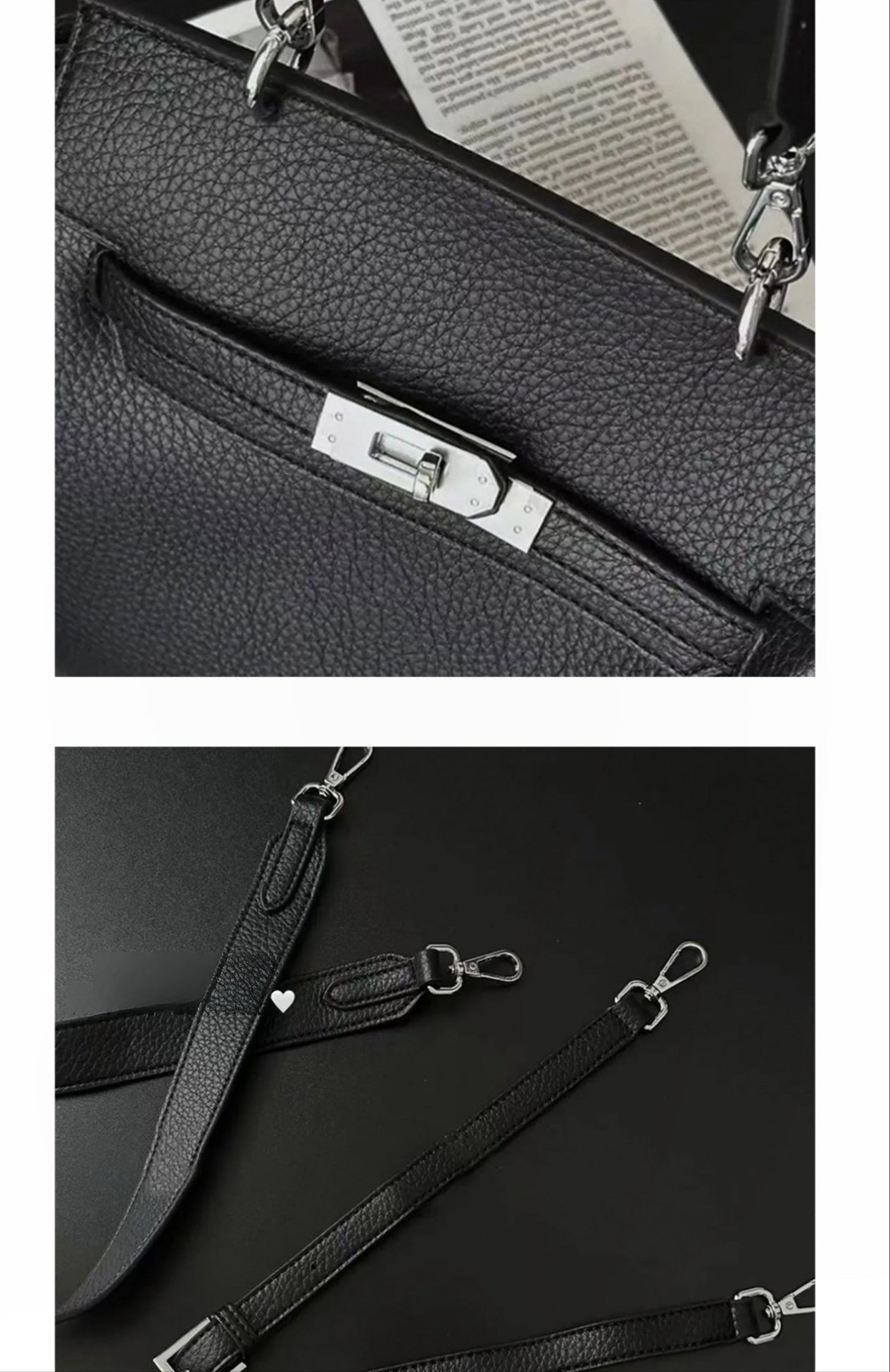 結構化皮革單肩托特包_BDHL7432