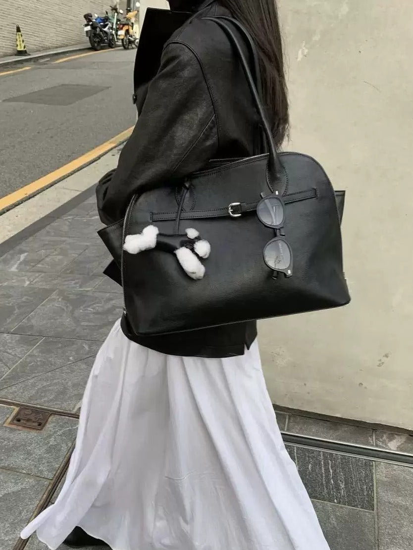 HERLOUS ヘルラス　バッグ　ブラック　Bag_BDHL7957 Leather Shell Bag_BDHL8272 – HELROUS