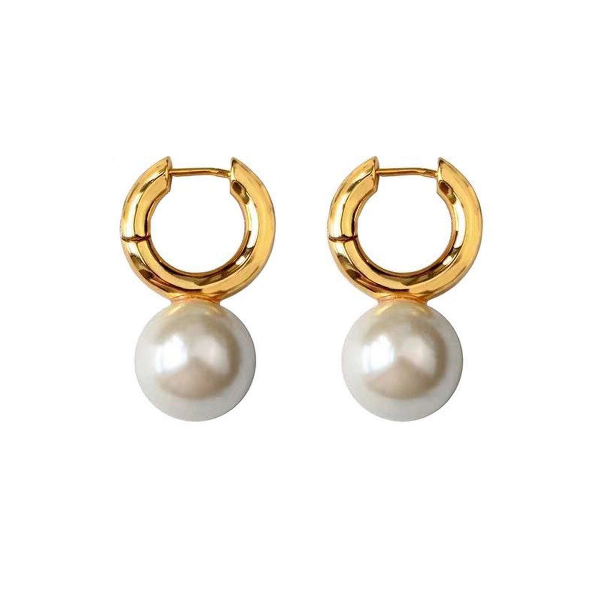 gold ring pearl earrings 5751