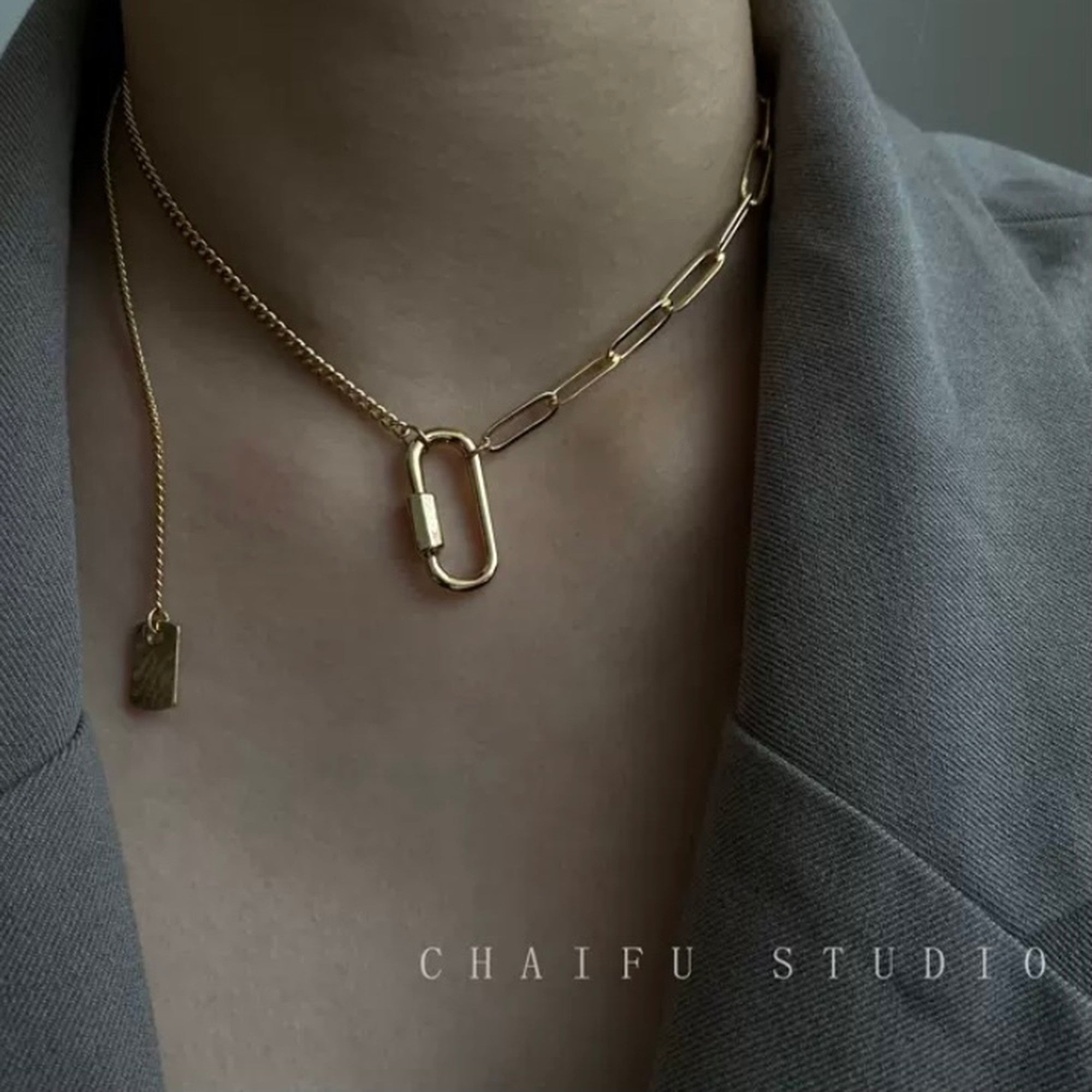 clip chain necklace 8837