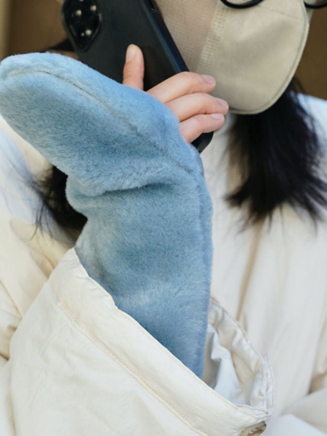 Faux Fur 2WAY Mitten Gloves HL4228