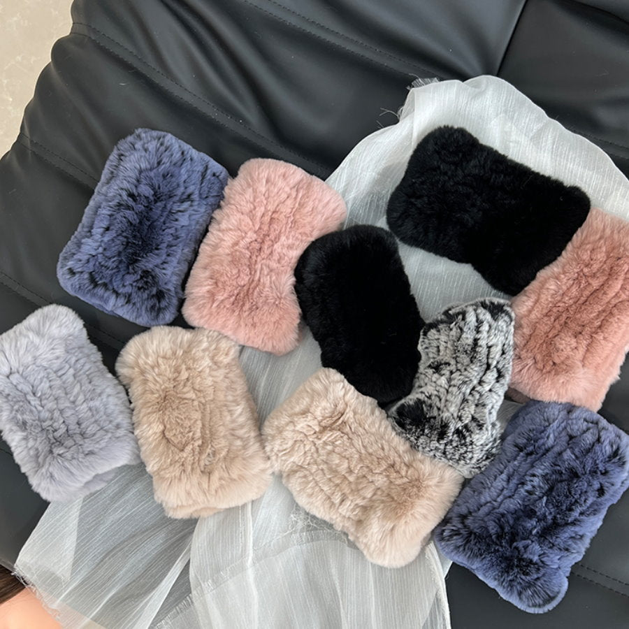 Fingerless Fur Gloves HL4062