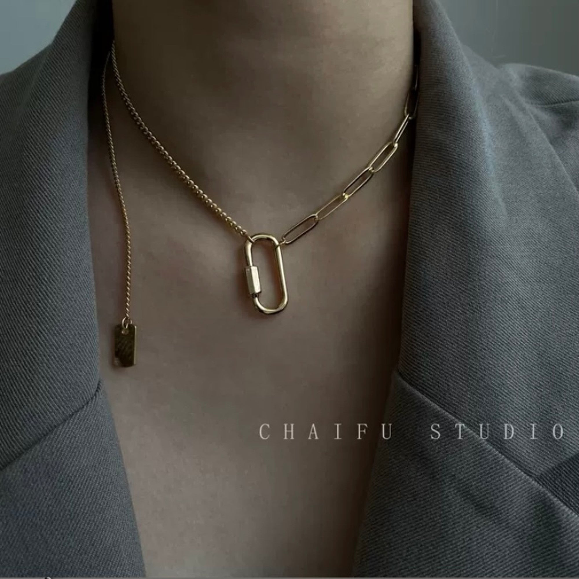 clip chain necklace 8837