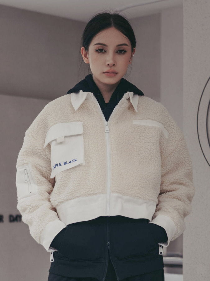 生態羊羔毛拉鍊蟒蛇夾克 HL3971