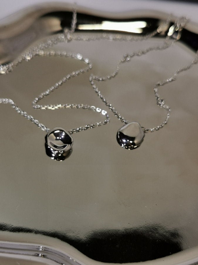 Beaded Silver Necklace_HL9757