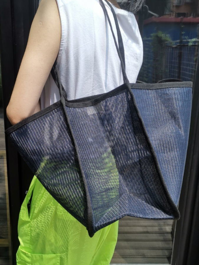 滾邊網布手提包 HL3567