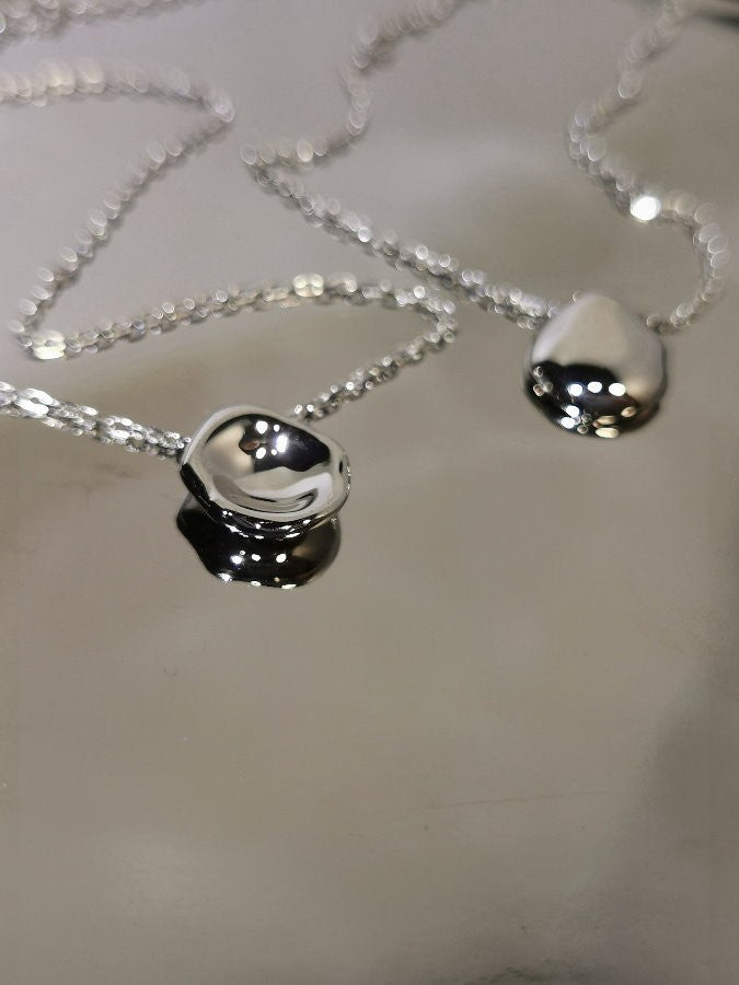 Beaded Silver Necklace_HL9757
