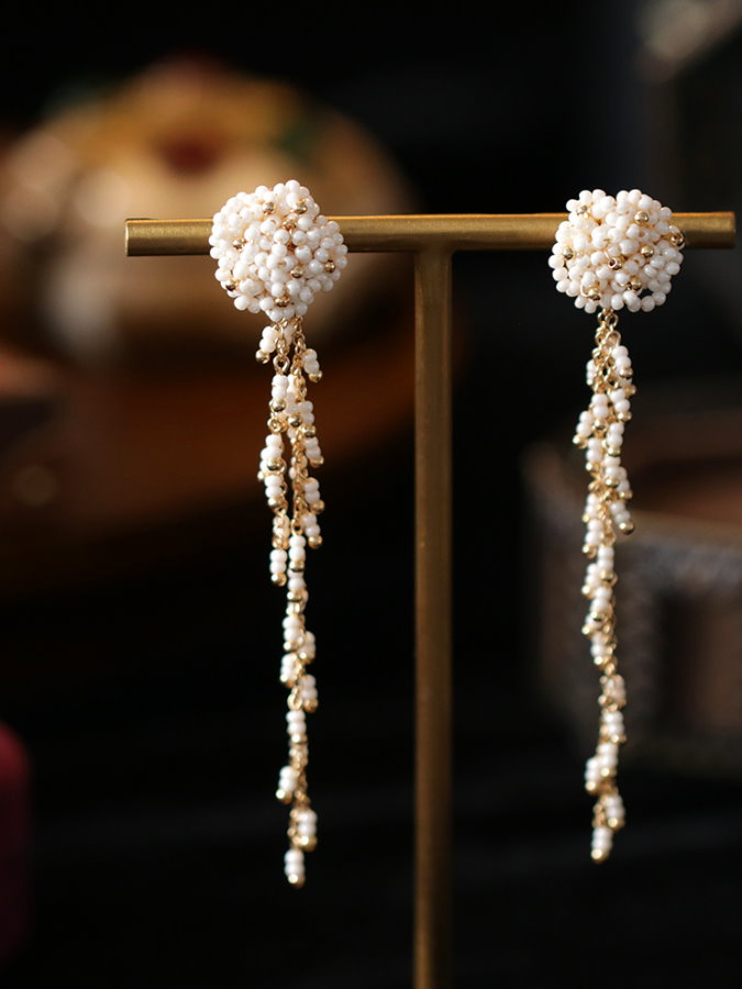 Beaded Bouquet Earrings HL3943