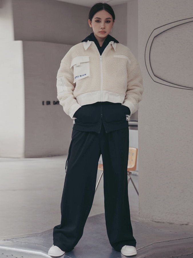 生態羊羔毛拉鍊蟒蛇夾克 HL3971